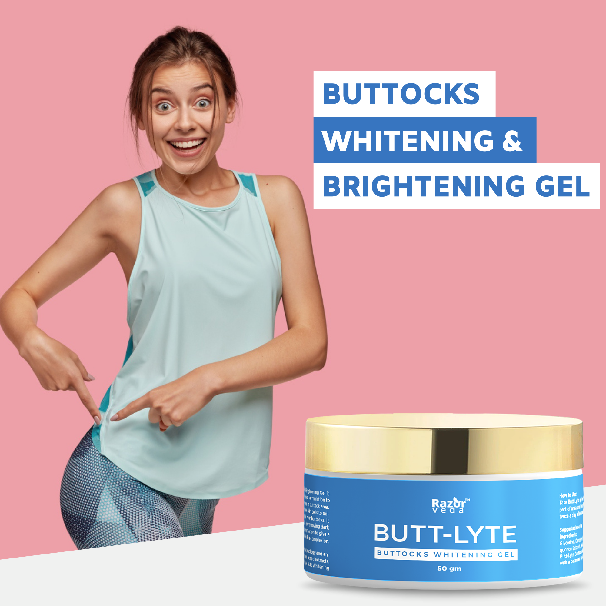 Butt-Lyte Buttock Whitening & Brightening Gel Razorveda