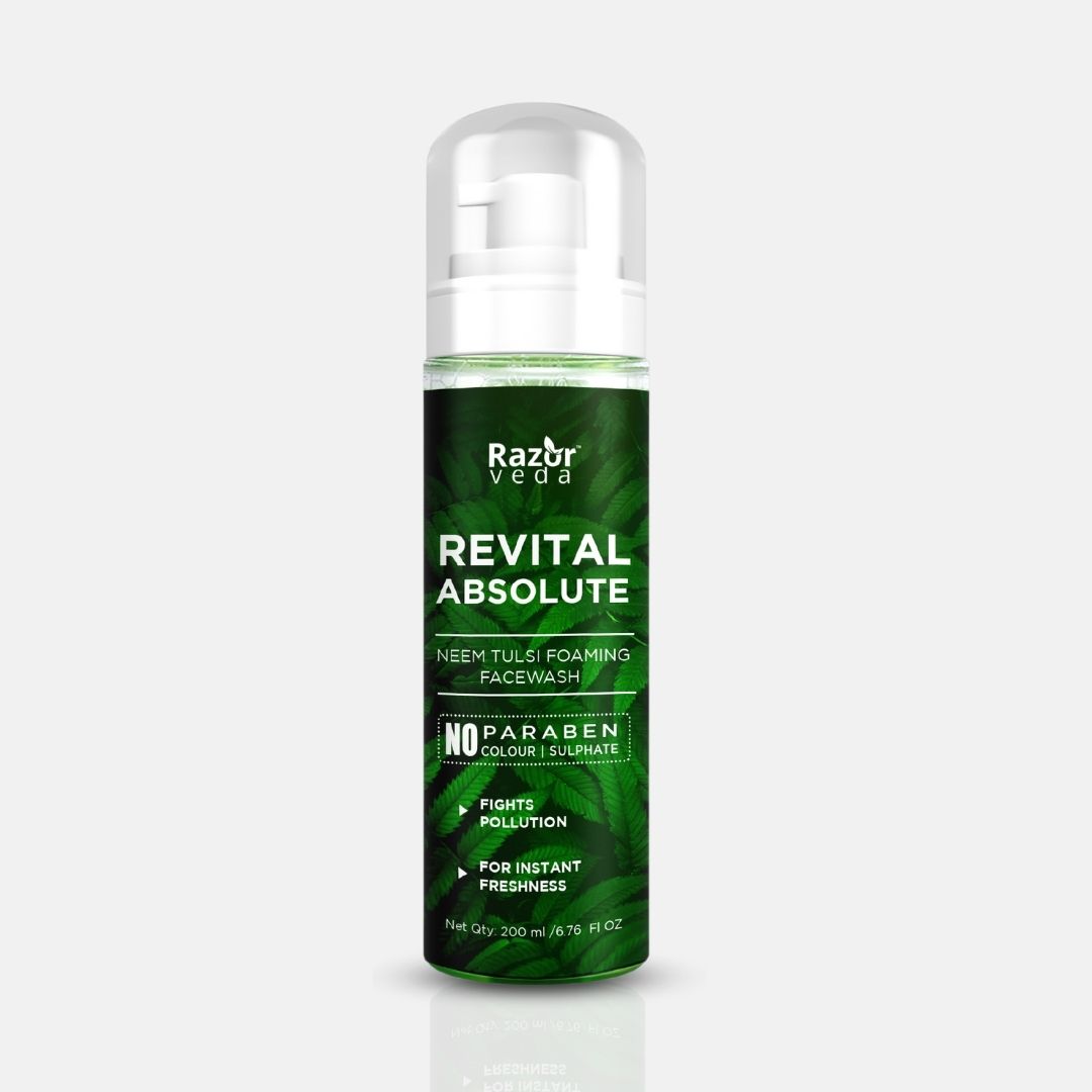 Revital Absolute Neem and Tulsi Foaming Facewash For Pimple and Acne Prone Skin - 200 ml Razorveda
