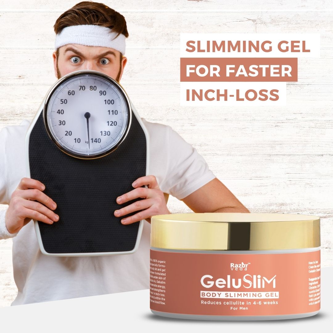 GELUSLIM Men Slimming Gel for Body Fat Reduction & Slimming Razorveda