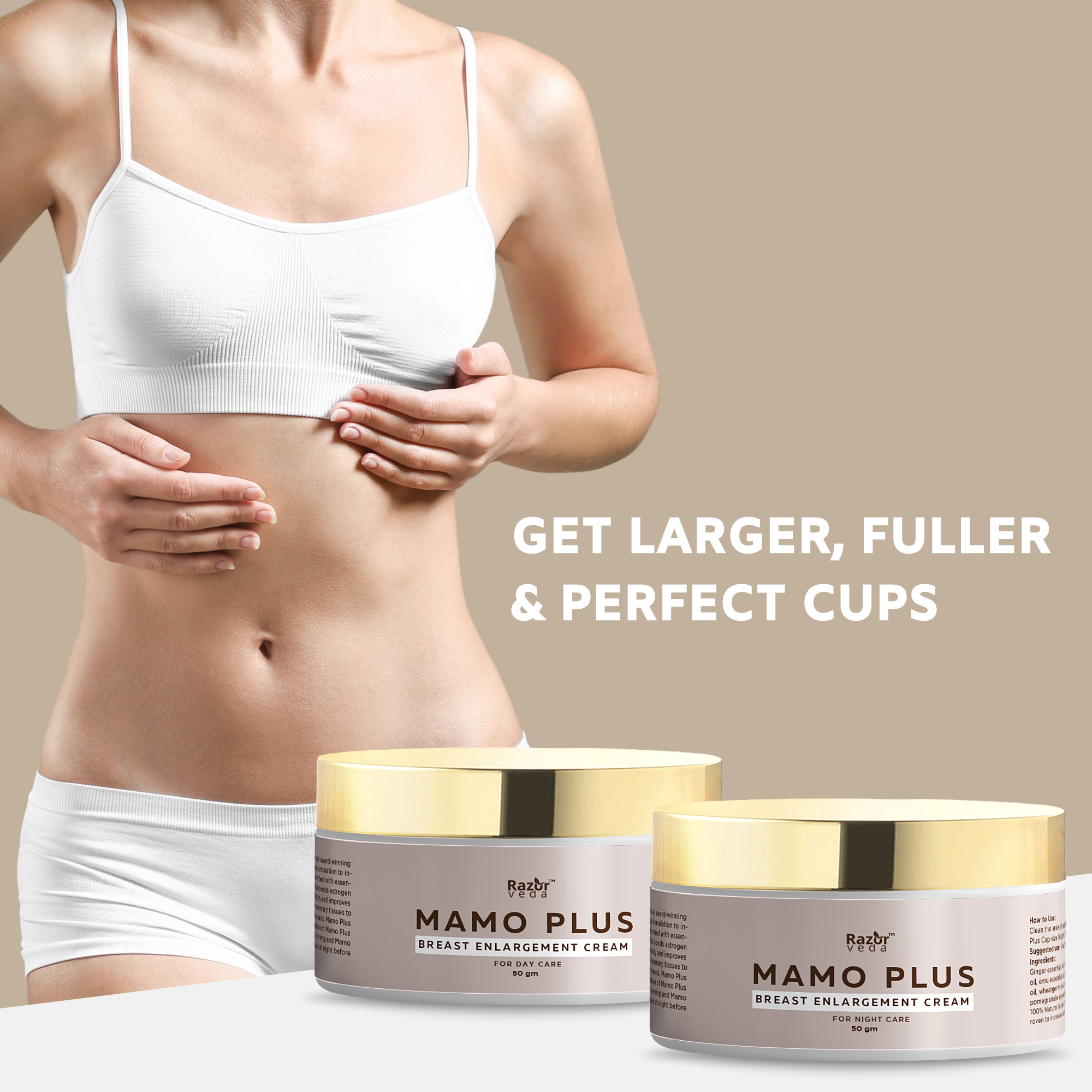 Mamo Plus Cup Size Cream for Bust Enhancement Razorveda